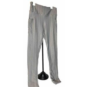 No Comment, SPORT FASHION WEAR LEGGINS AND SPORT Size M, silver grey , homeycomb